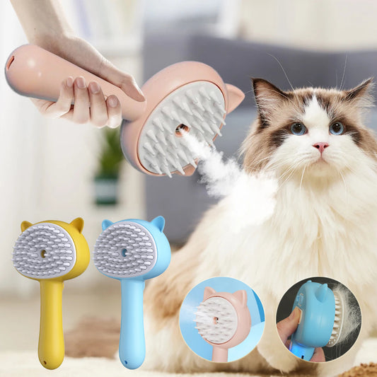 Self-Cleaning Grooming Brush - Mist Function for Dogs and Cats